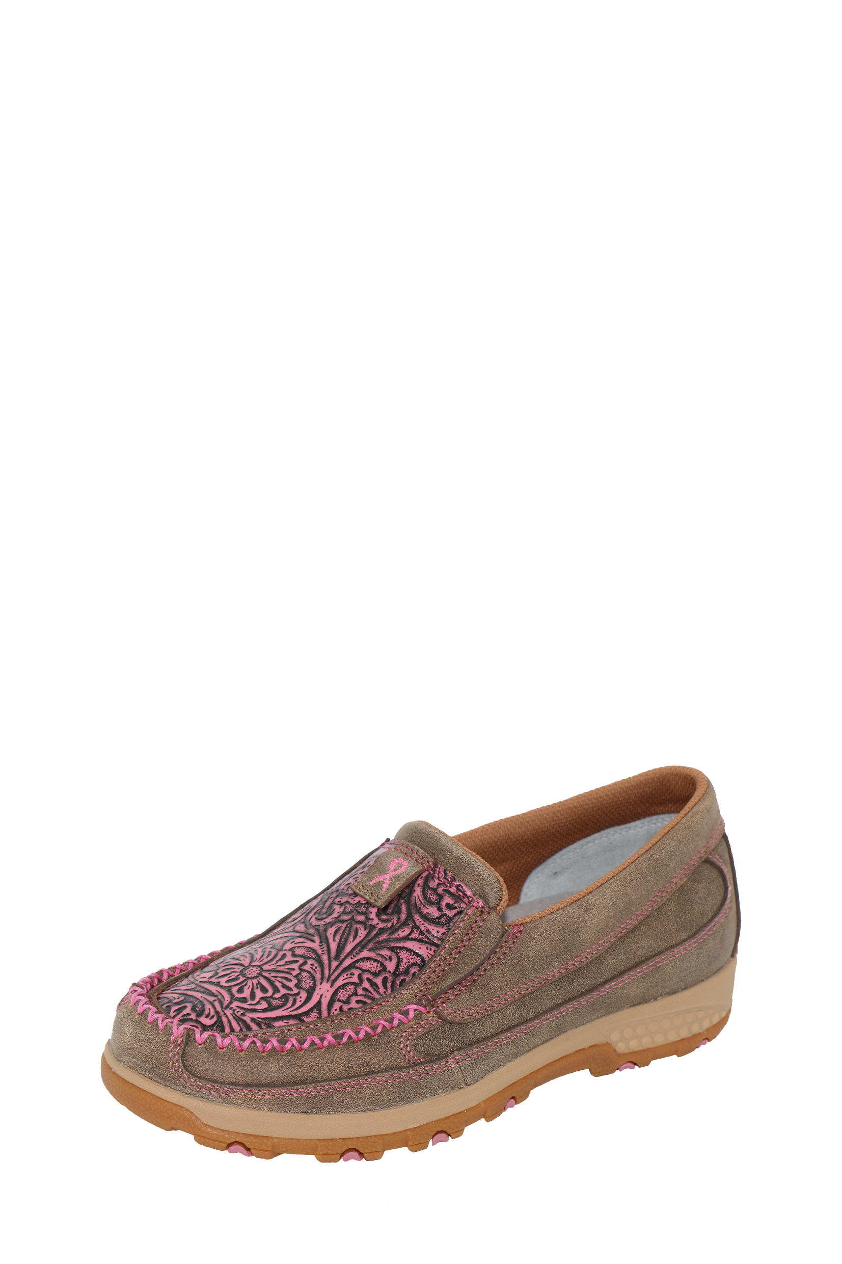 Women’s Tooled Pink Cellstretch Mocs Slip On